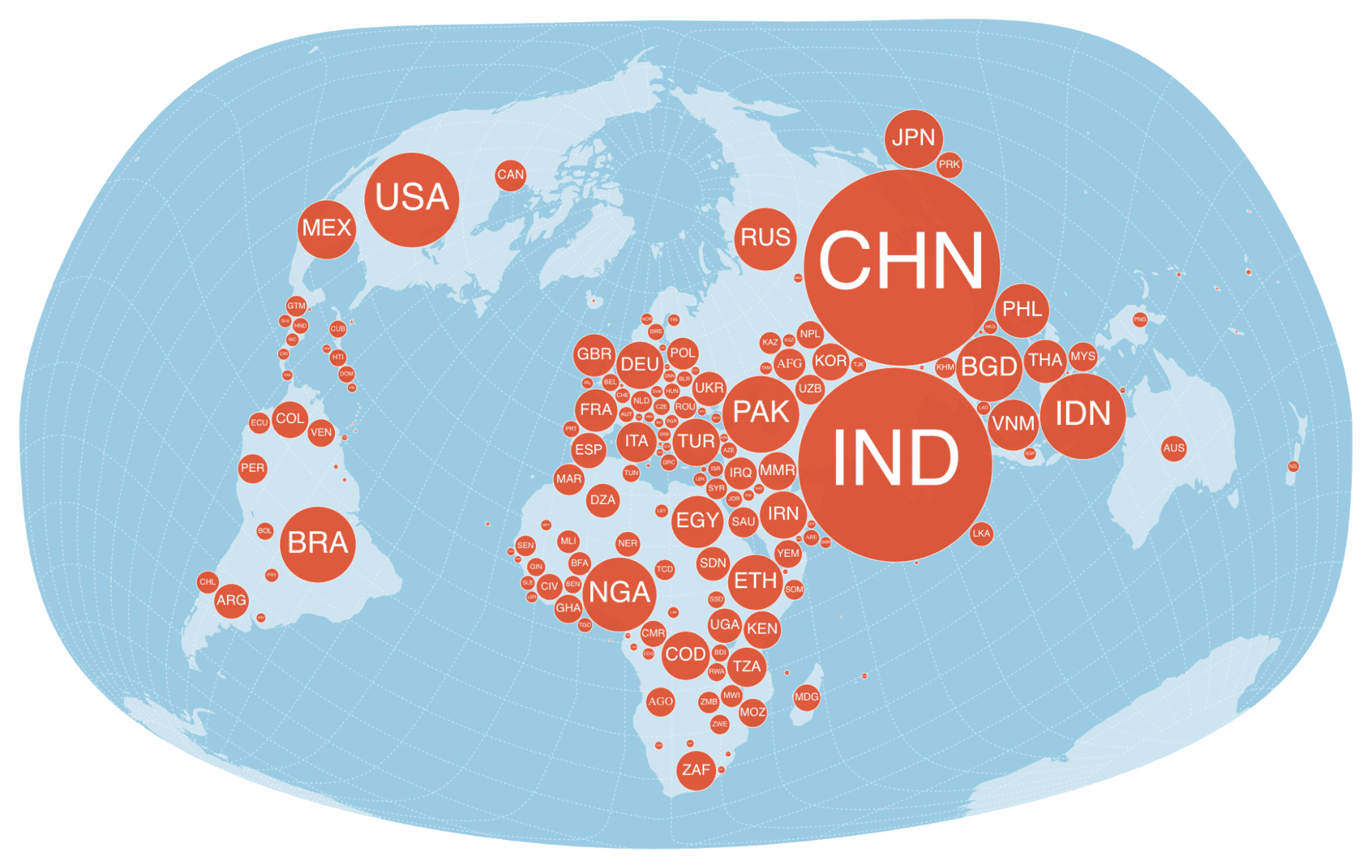 Dorling cartogram